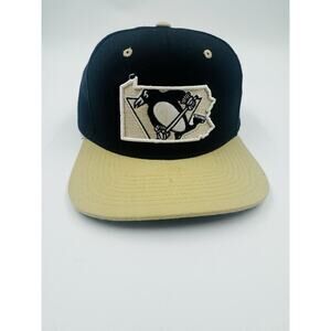 Pittsburgh Penguins NHL Hockey‎ Tan Black Snapback Baseball Cap Hat